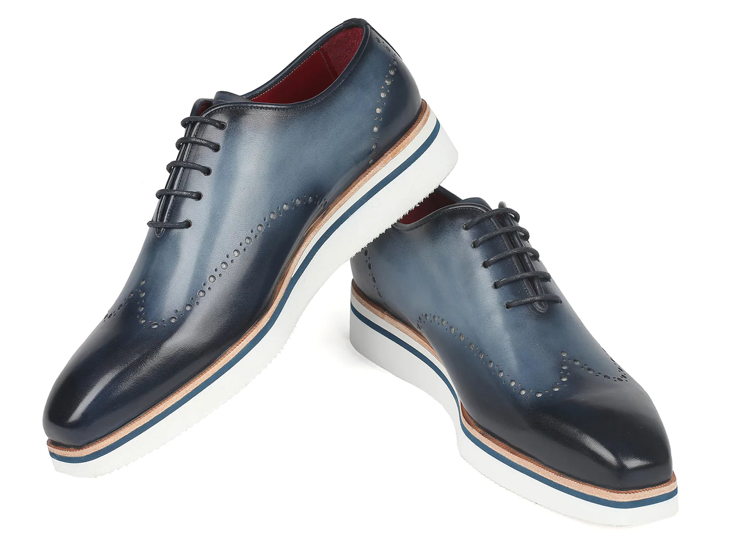 Original Paul Parkman® Men's Smart Casual Wingtip Oxfords Navy - Man Gifts Shop