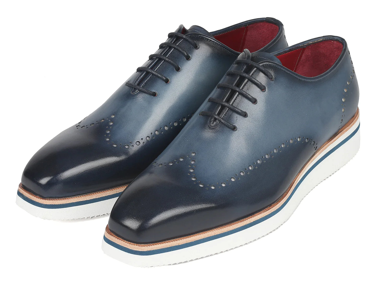 Original Paul Parkman® Men's Smart Casual Wingtip Oxfords Navy - Man Gifts Shop