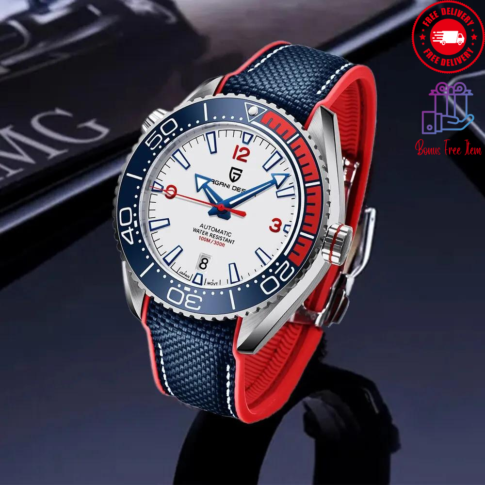 Original PAGANI DESIGN Classic Luxury Automatic Self-Wind Sapphire Glass 100M Waterproof Wristwatch