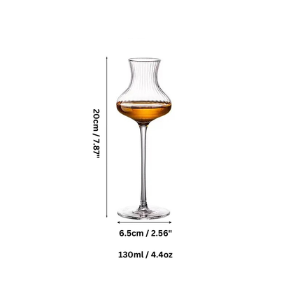 Premium Lead-Free Crystal Whiskey Nosing Glass - Cognac Brandy Snifter & Liqueur Tasting Goblet