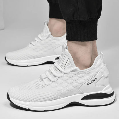 Men's Height Increasing Sneakers – 8cm Elevator Shoes with Breathable Mesh, Casual Sport Style for Taller Look