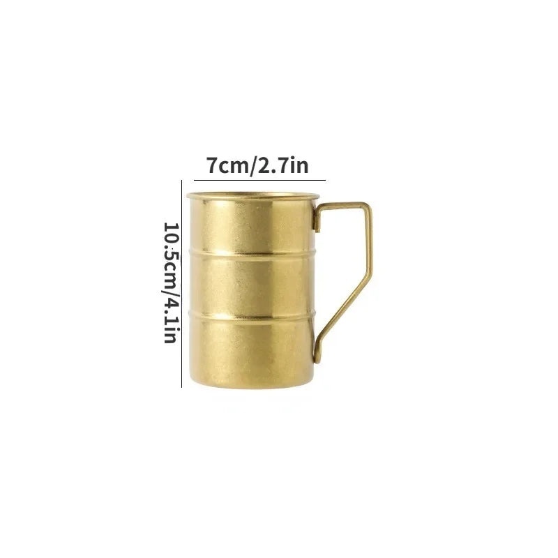 Cheers in Style: Retro Stainless Steel Oil Barrel Beer Mug – Your Industrial-Chic Drinking Essential