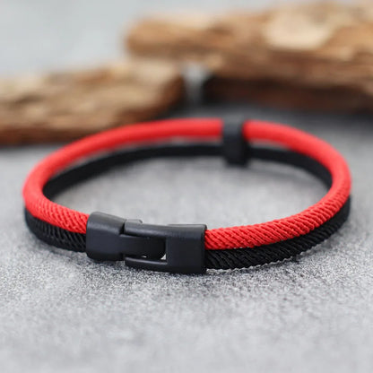 Rugged & Stylish: MGS Men's Bicolor Milan Rope Bracelet