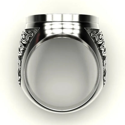 MGS Men's Finger Ring Dual Gold Color Metal Rome Soldier Horse Dragon Rings - Man Gifts Shop