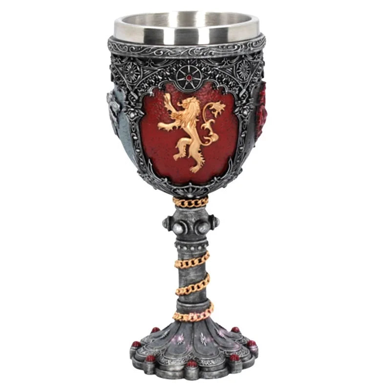 Game of Cheers: Mini Iron Throne Tankard Sword Wine / Beer Glass | Stainless Steel & Resin Goblet - Perfect Fan Gift