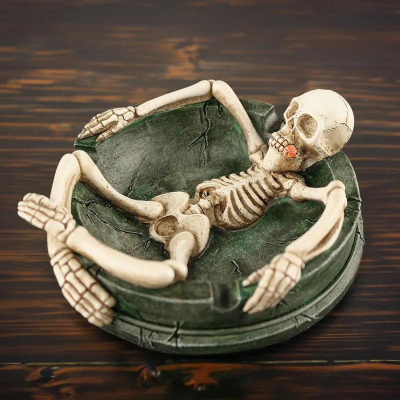 Expressive Skeleton Body Resin Ashtray: A Quirky Table Decoration for Home Ornaments and Unique Halloween Gifts - Man Gifts Shop