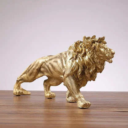 Regal Golden Lion: A Majestic Touch of Elegance for Your Home or Office