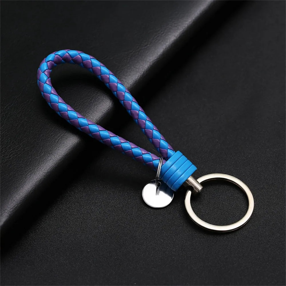 MGS PU Leather Braided Woven Rope EDC Keychain - Man Gifts Shop