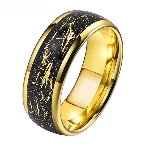 MGS 8mm Gold Foil Tungsten Ring