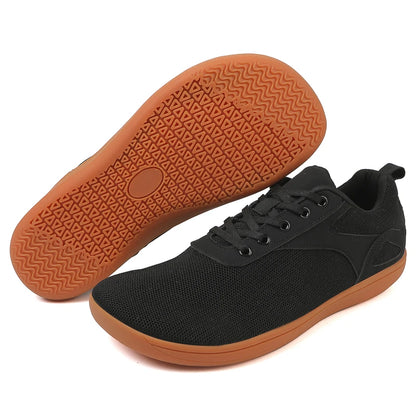 Wide-Toe Barefoot Walking Shoes – Breathable Mesh Casual Sneakers for Men