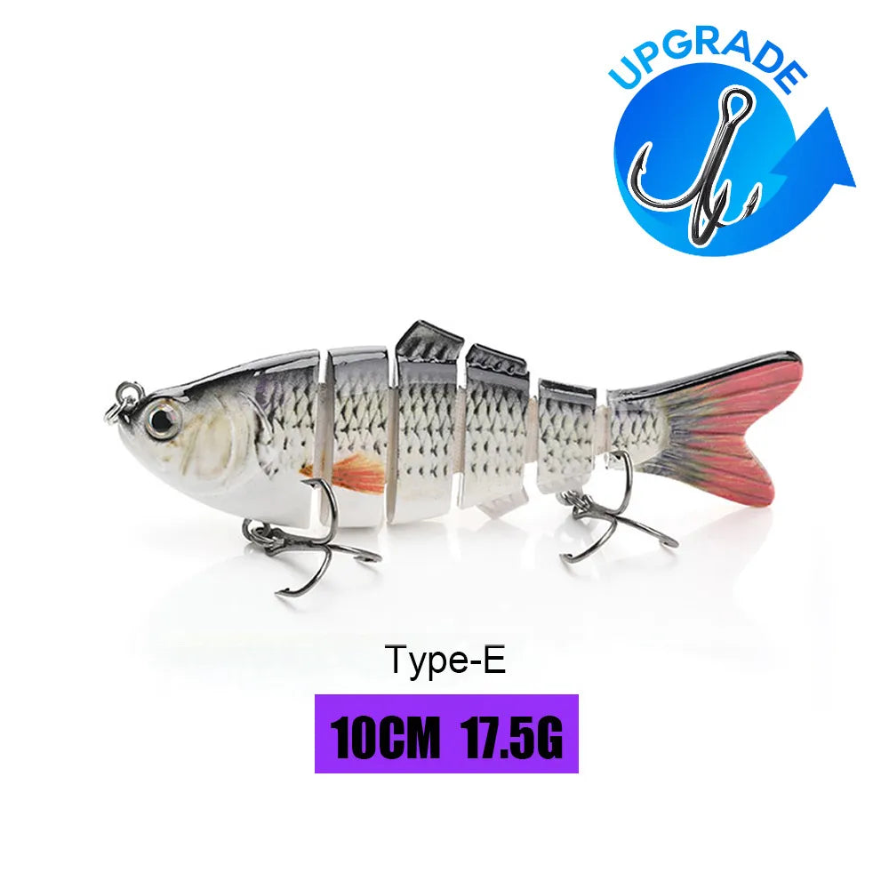 MGS 10/14cm Sinking Wobblers Fishing Lures Jointed Crankbait Swimbait 8 Segment Hard Artificial Bait For Fishing Tackle Lure - Man Gifts Shop