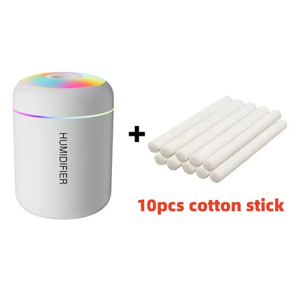 Mini 180ML USB Air Humidifier – Quiet Mist Diffuser with LED Lights