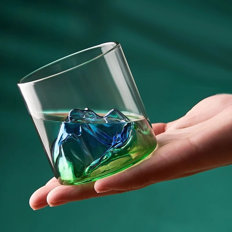 MGS Japanese Whisky Glass Cup 3D Mountain Water Glass - Man Gifts Shop