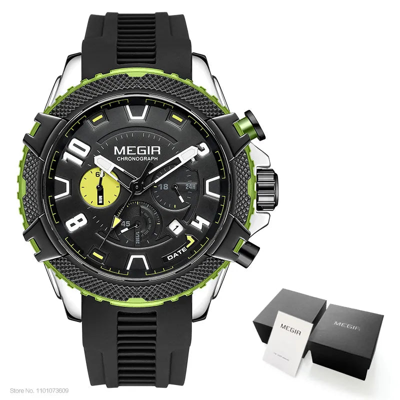 Original MEGIR Heavy Duty Chronograph Quartz Fashion Watch - Man Gifts Shop