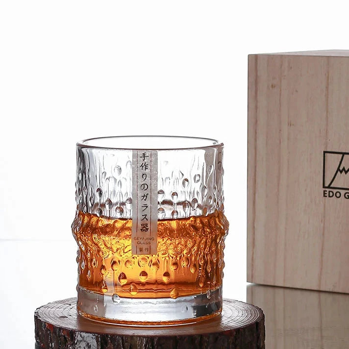 Experience Nature's Elegance with the Japanese Style Bamboo Joint Old Fashioned Whisky Glasses