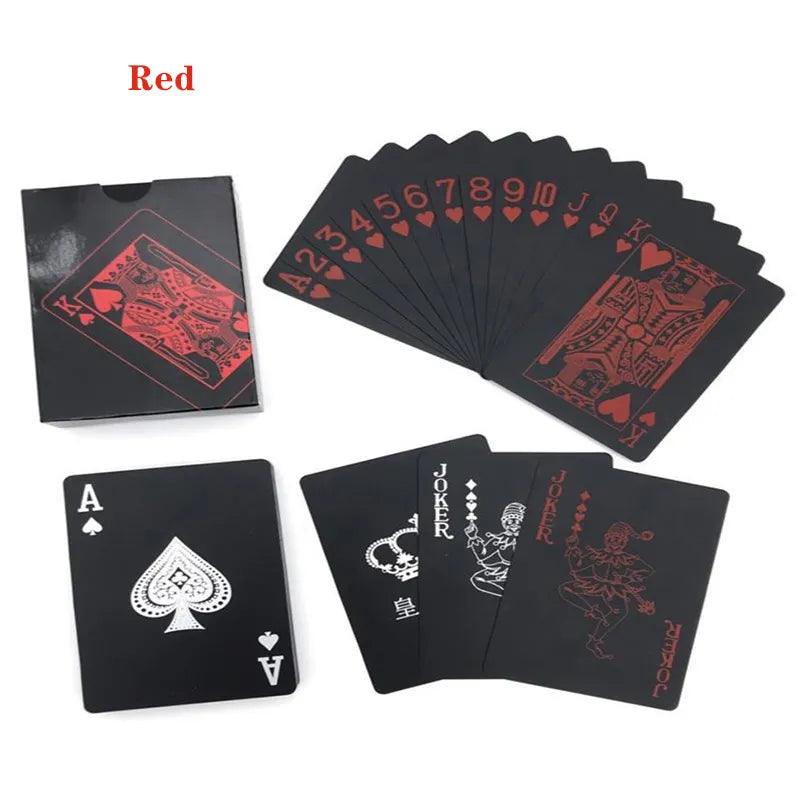 Black Plastic Playing Cards - Man Gifts Shop