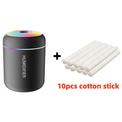 Mini 180ML USB Air Humidifier – Quiet Mist Diffuser with LED Lights