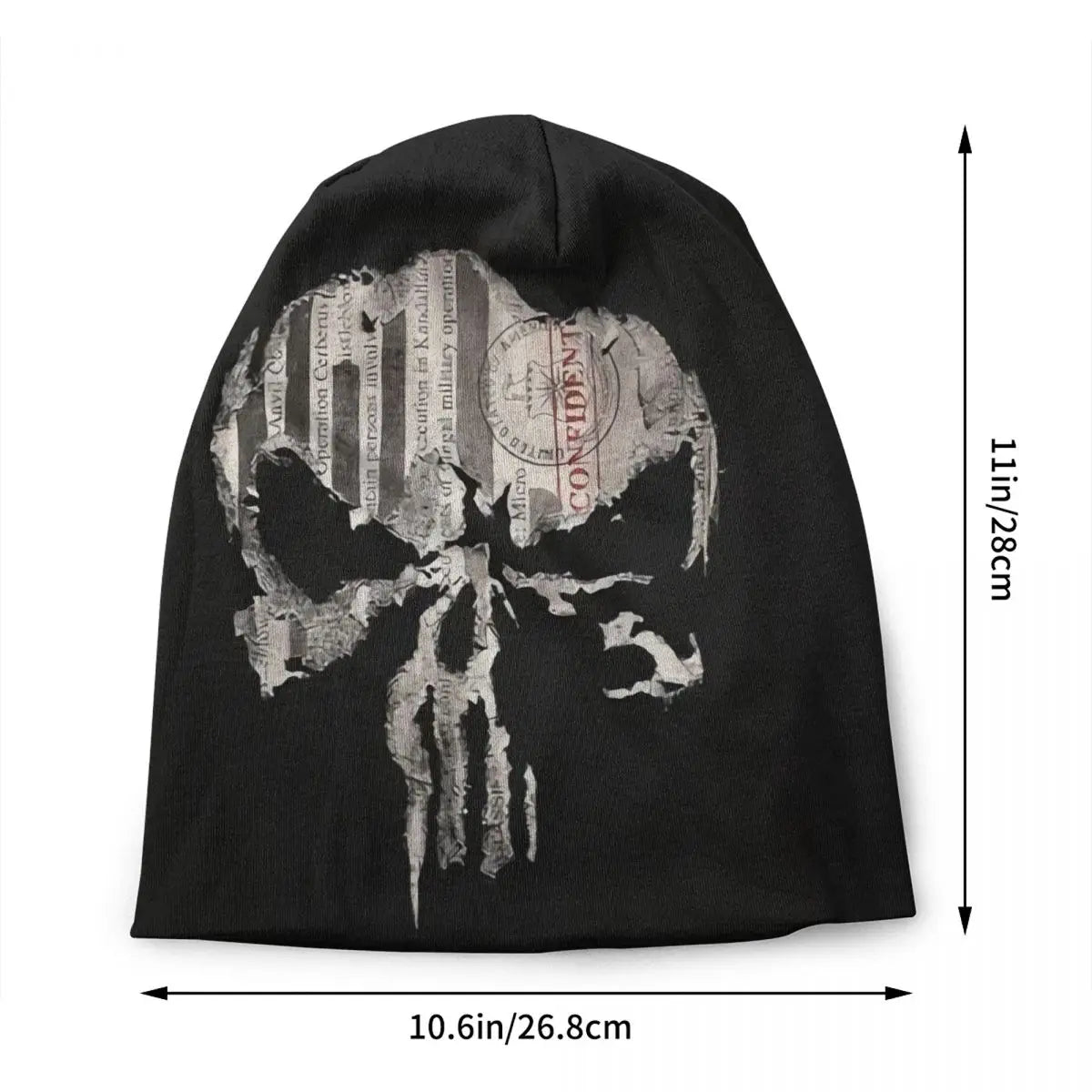 Embrace the Dark Elegance with Heavy Metal Punisher Skull Beanies - Man Gifts Shop