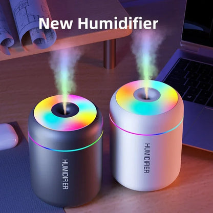 Mini 180ML USB Air Humidifier – Quiet Mist Diffuser with LED Lights