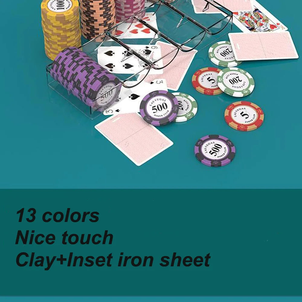 Shine Bright with 200 PCS Golden Clay Poker Chips - Elevate Your Casino Nights - Man Gifts Shop