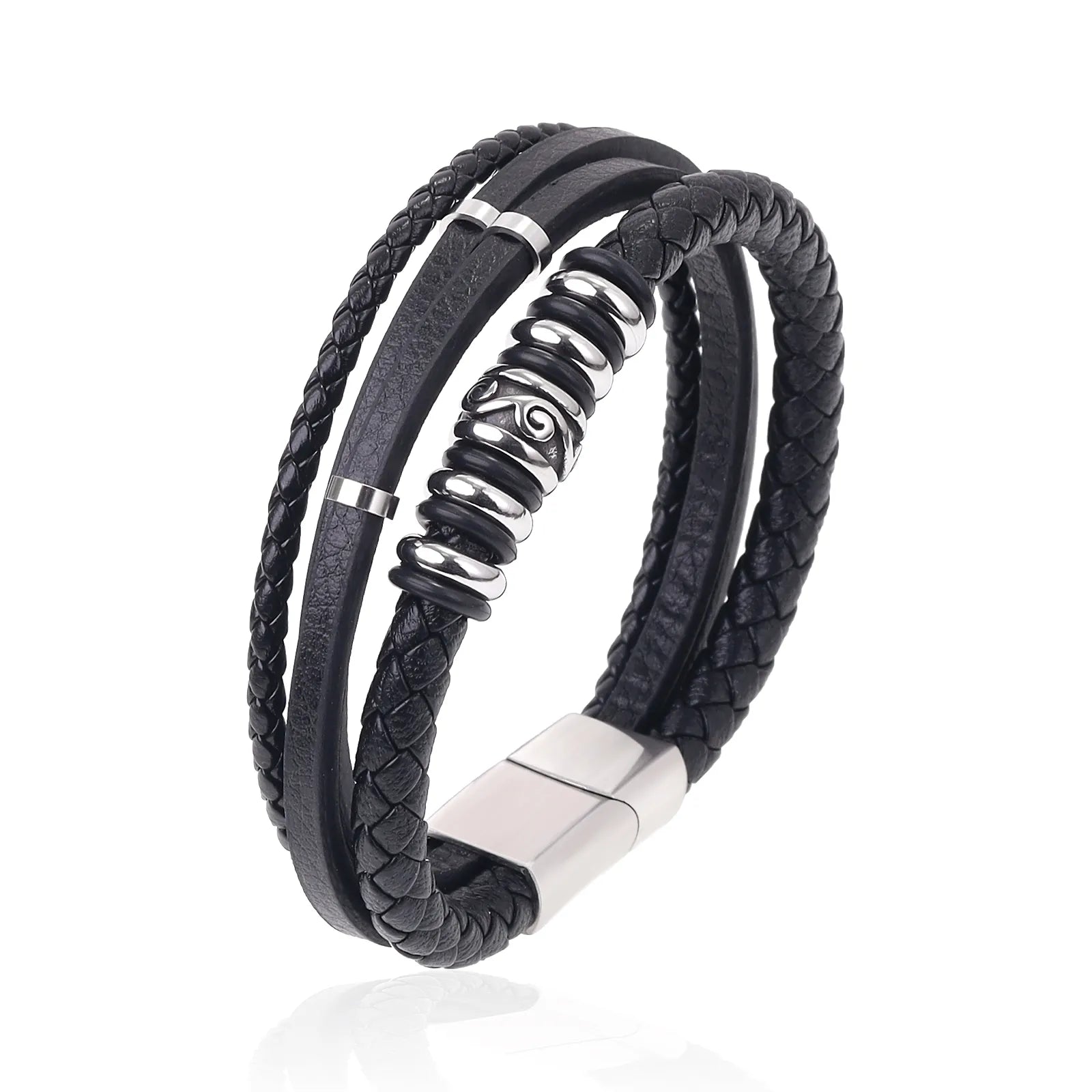 MGS Luxury Stainless Steel Beaded Bracelet Fashion Men's Jewelry - Man Gifts Shop