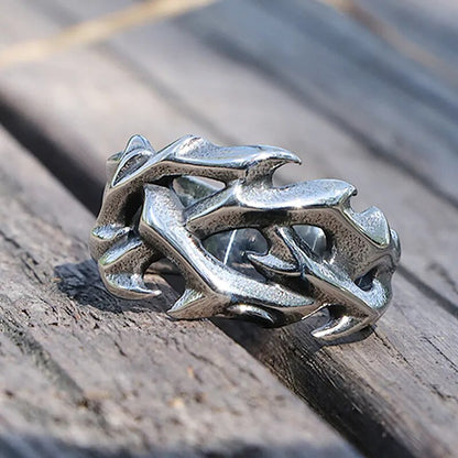 Vintage Hollow Out Design Crown of Thorns Ring - Man Gifts Shop