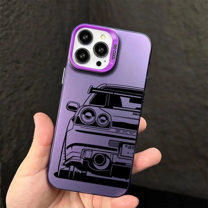 JDM Dream Car Matte Silicone Case for iPhone 16 Pro, 15 Pro Max, 14, 14 Pro, 14 Pro Max, 16 Plus, XS – Style Meets Street Performance