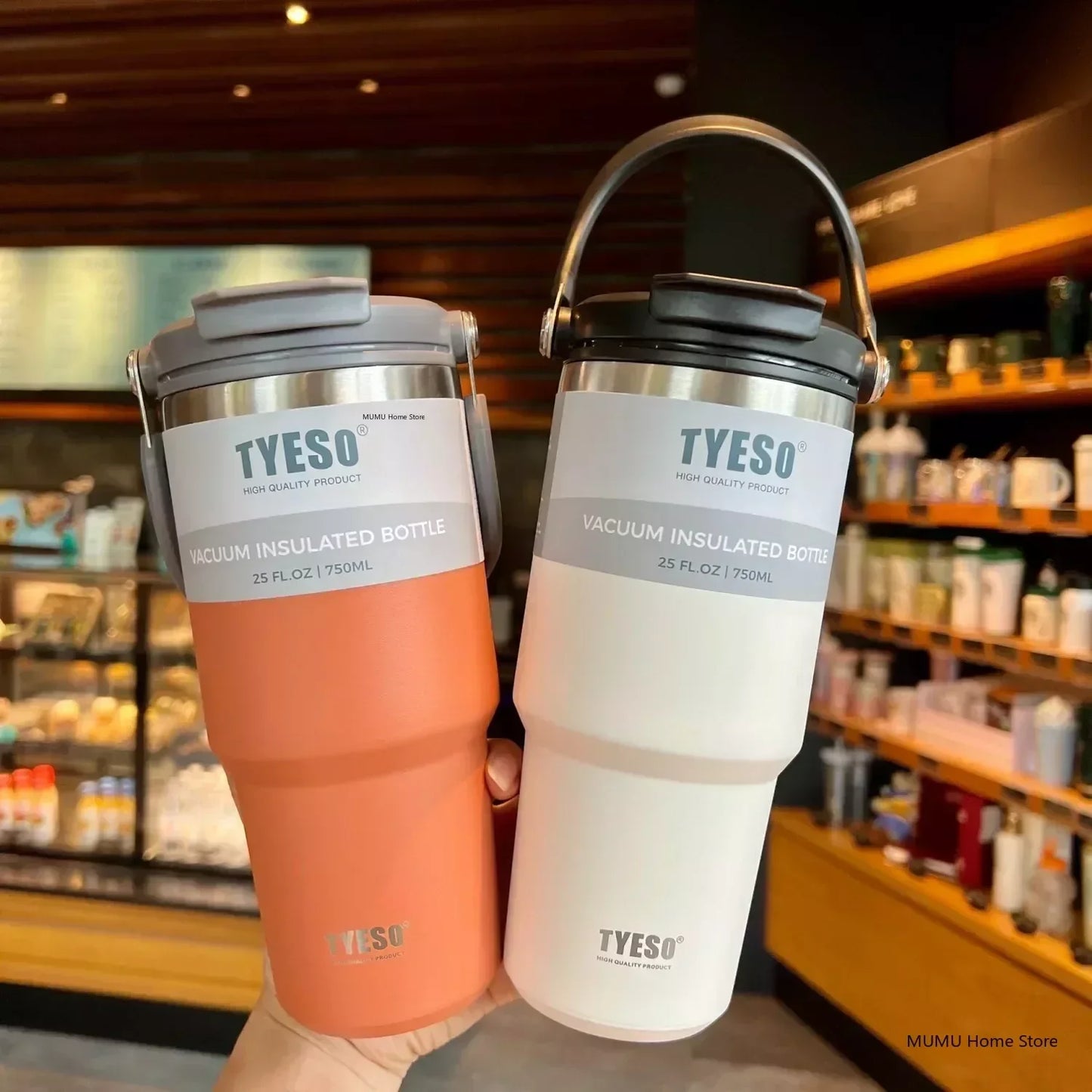 Original TYESO Stainless Steel Cold And Hot Double-layer Insulated Cup Tumbler Thermo Water Bottle