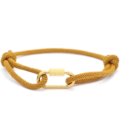 MGS Adjustable Handmade Rope Bracelet for Men – Stainless Steel Buckle & 3mm Beads