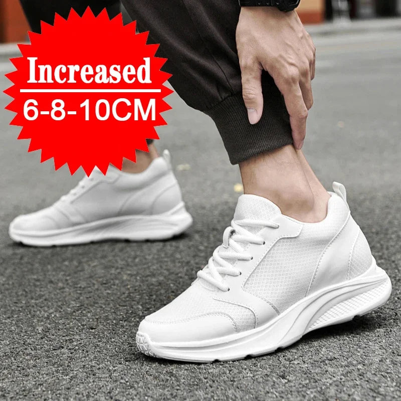 Men’s Height-Increase Elevator Sneakers | 8cm & 10cm Height Boost - Black