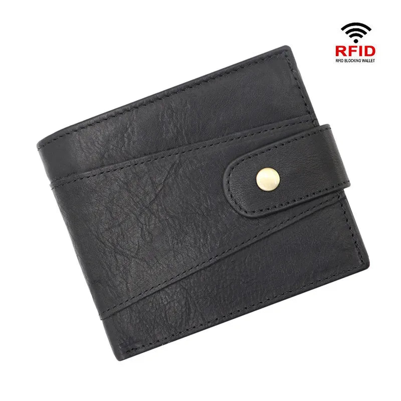 MGS Men's Wallet Rfid Vintage Genuine Leather - Man Gifts Shop