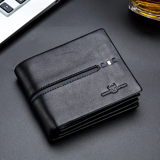 Original BULLCAPTAIN Genuine Leather Wallet Male Brand Designer Business Wallet