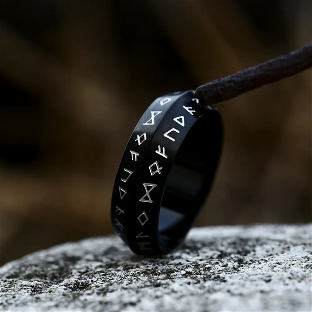 Viking Norse Futhark Runes Ring - Man Gifts Shop