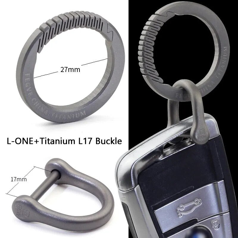 Real Titanium EDC Keychain Luxury Car Key Ring - Man Gifts Shop