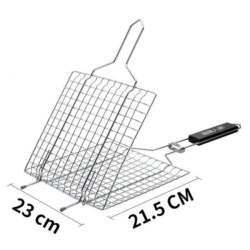 Stainless Steel BBQ Grill Grid Portable Outdoor Grill Basket - Man Gifts Shop