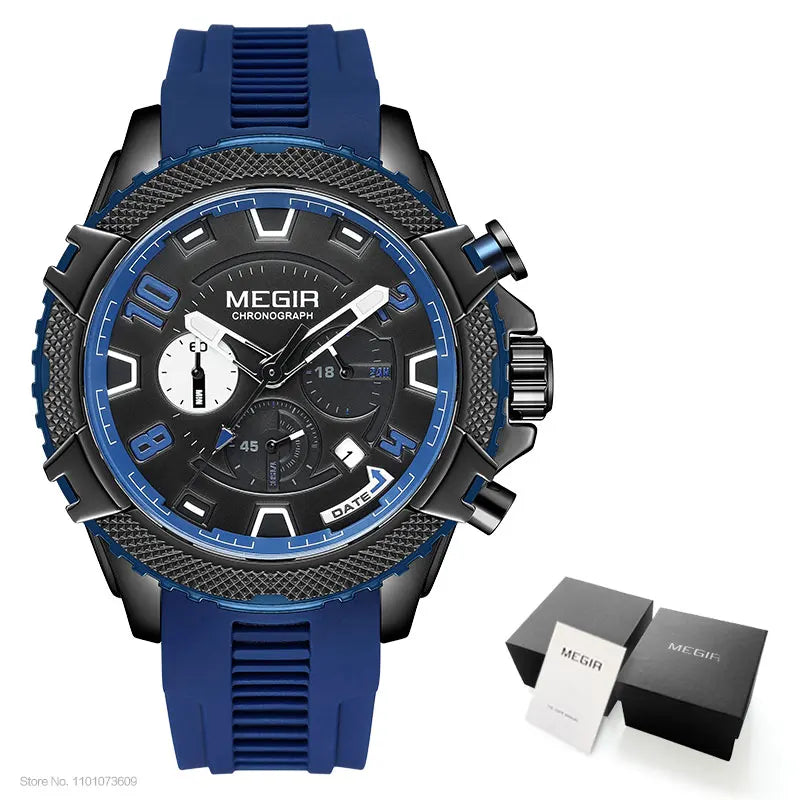 Original MEGIR Heavy Duty Chronograph Quartz Fashion Watch - Man Gifts Shop