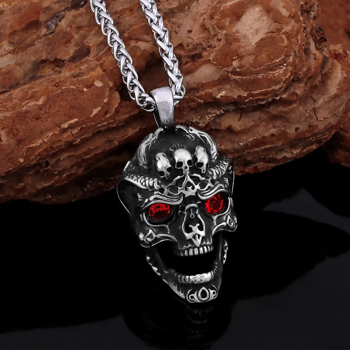 MGS Creative 316L Stainless Steel Ghost Skull Necklace - Man Gifts Shop