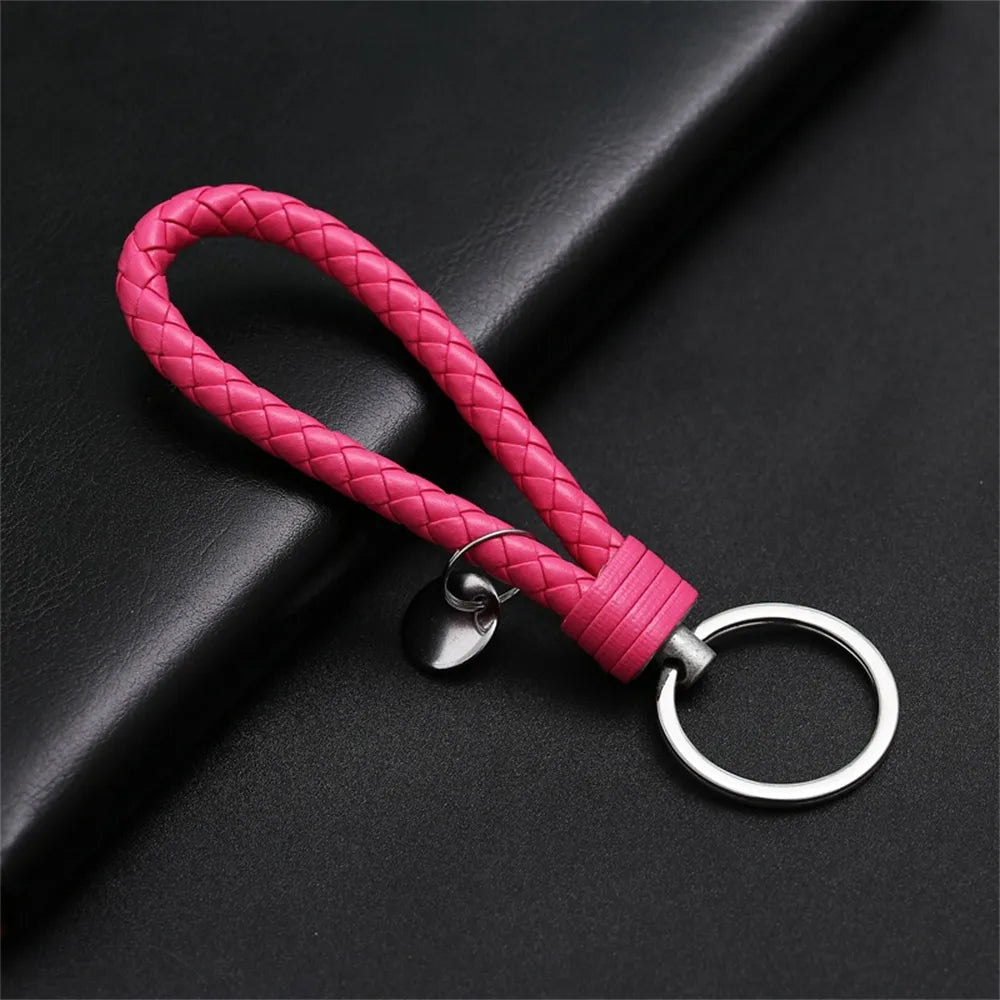 MGS PU Leather Braided Woven Rope EDC Keychain - Man Gifts Shop