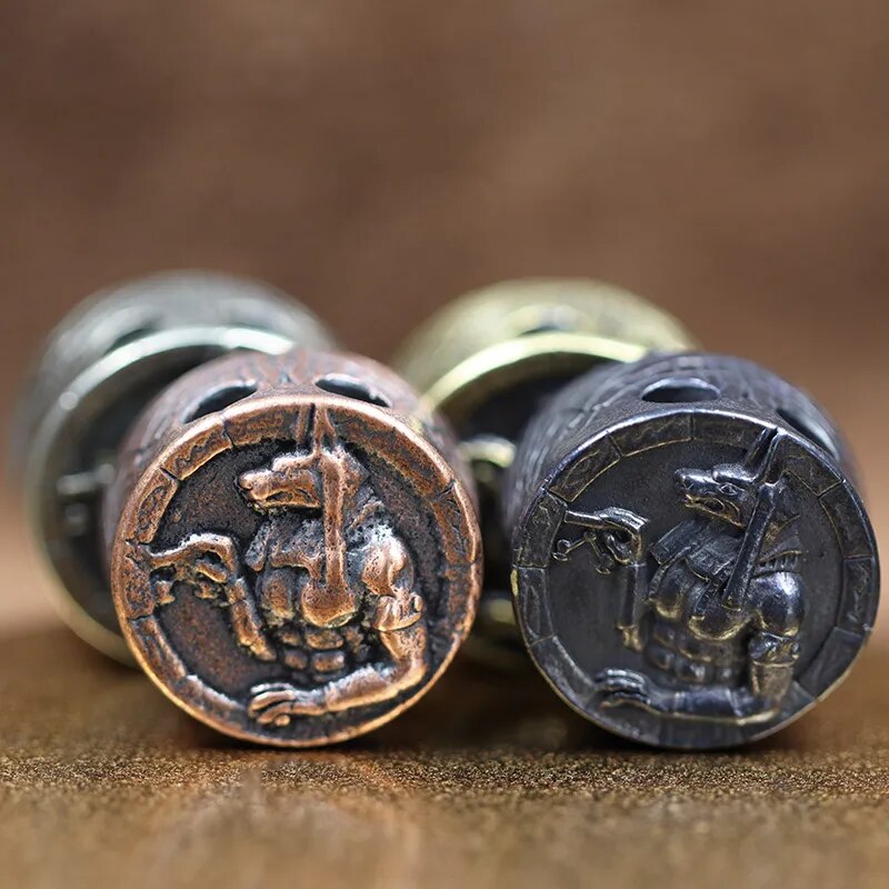 Ancient Egypt Death God Anubis Compass Brass Paracord Bead EDC - Man Gifts Shop