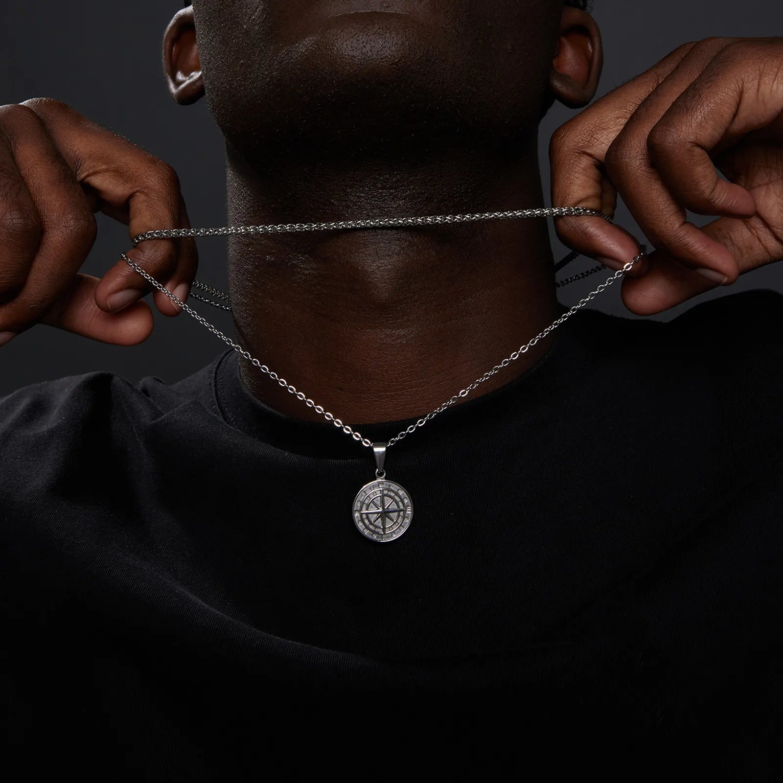 Discover Our MGS Stylish Layered Compass Necklaces for Men - Man Gifts Shop