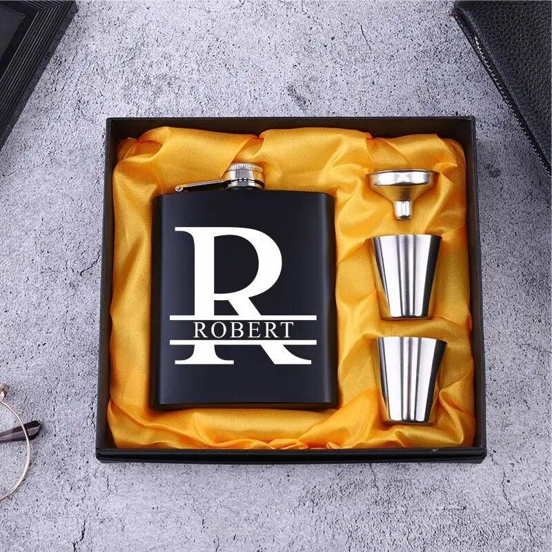 Custom Engraved Stainless Steel 6oz Hip Flask - Man Gifts Shop