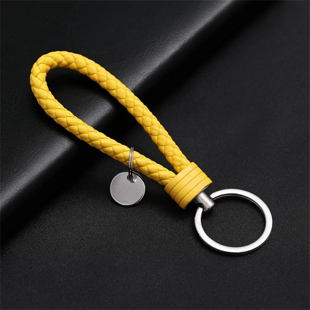 MGS PU Leather Braided Woven Rope EDC Keychain - Man Gifts Shop