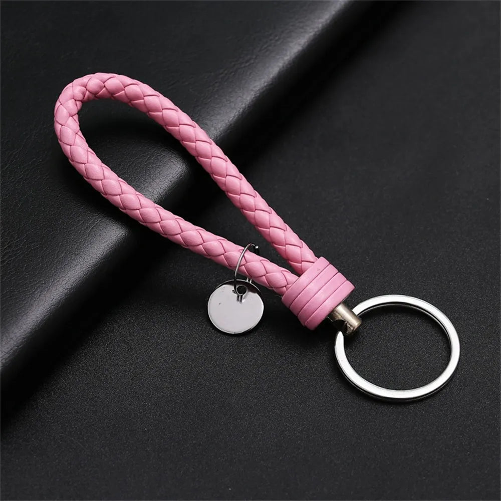 MGS PU Leather Braided Woven Rope EDC Keychain - Man Gifts Shop