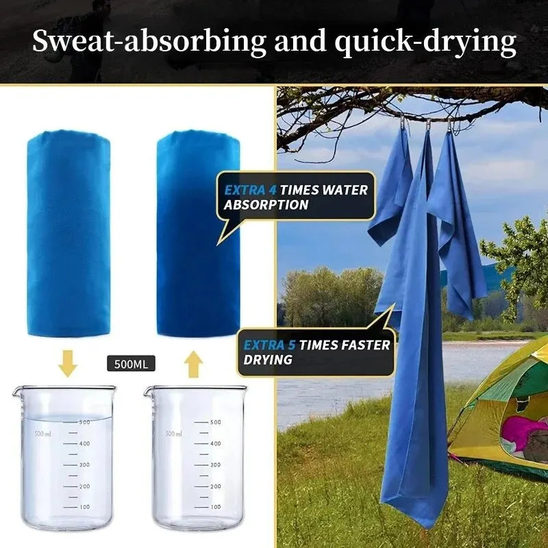 Quick-Drying Sports Towels (40x80CM) - Perfect for Swimming, Gym, Camping, and Beach in Blue, Grey, Green, and Orange