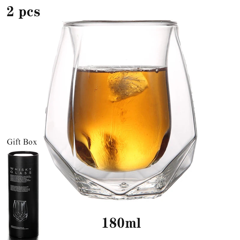 Bestselling Insulated Luxury Whisky Glass Set: Double-Bar Design - Man Gifts Shop