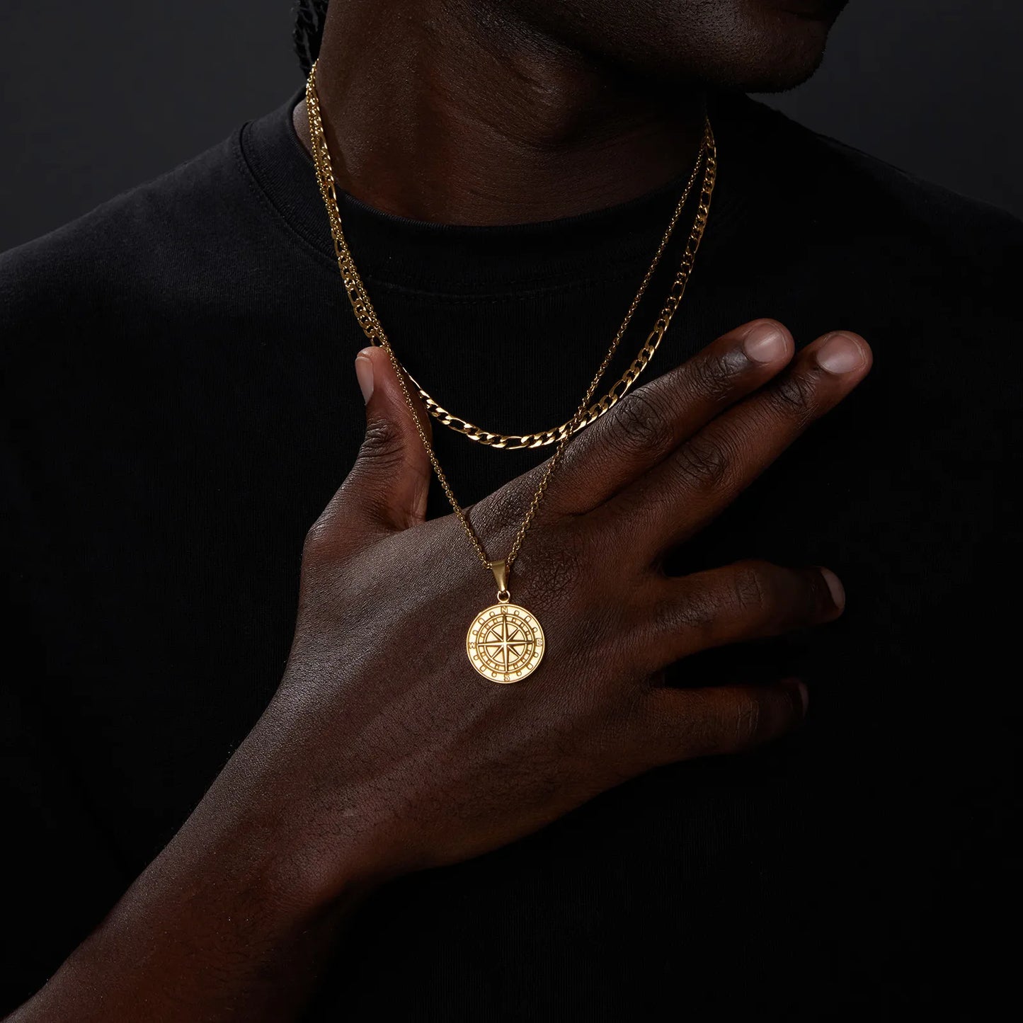 Discover Our MGS Stylish Layered Compass Necklaces for Men - Man Gifts Shop