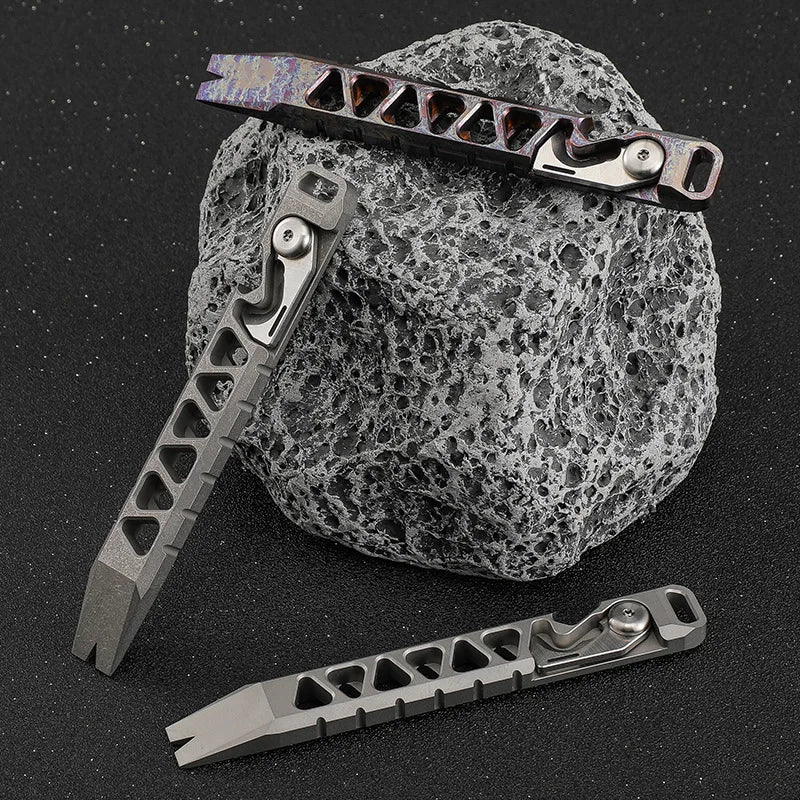 EDC Titanium Alloy Crowbar Multifunction Bottle Opener - Man Gifts Shop