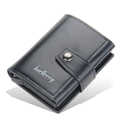 Personalized RFID-Blocking Leather Wallet for Men