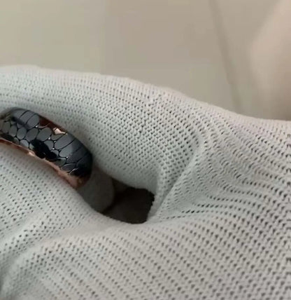 MGS Unique Custom Made Etched Superconductor Men's Ring
