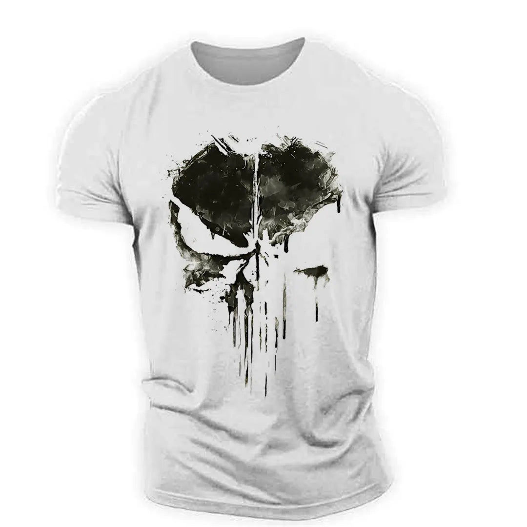 MGS Powerful Punisher 3D Printed Men's Tee: Unleash Confidence! - Man Gifts Shop